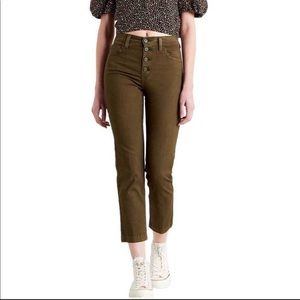 NEW Levi's 724 High Rise Straight Crop Utility Pants